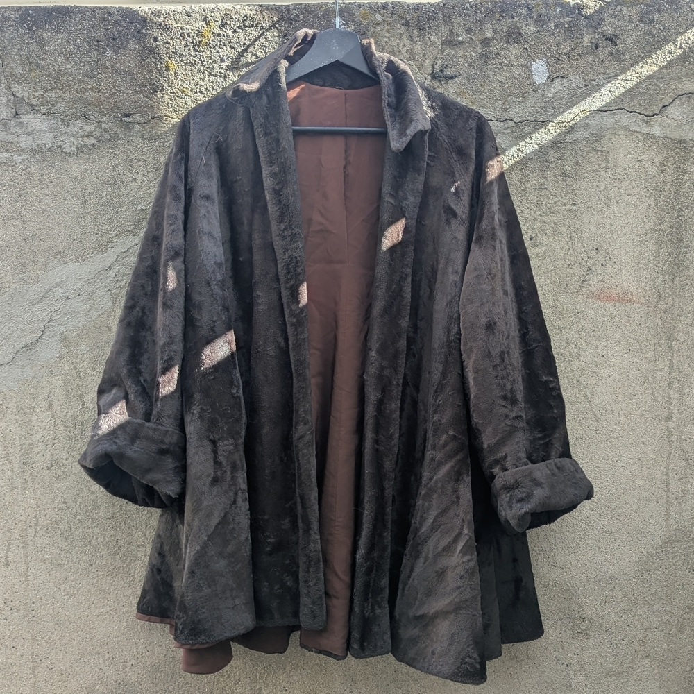 Unisex Vintage Faux Fur Jacket